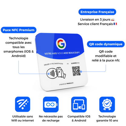 Plaque d'avis Google