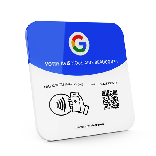 Plaque d'avis Google