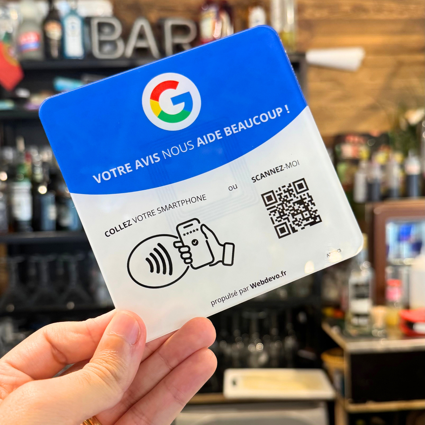 Plaque d'avis Google